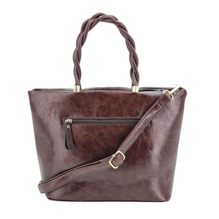 Hnědá klasická dámská kabelka INES DELAURE